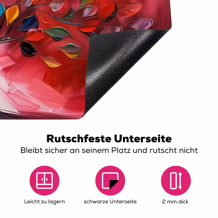 Boom - Levensboom - Kleurrijk - Abstract Inductie beschermer vinyl 3mm klein -zzzzzzz-lf-onderkant