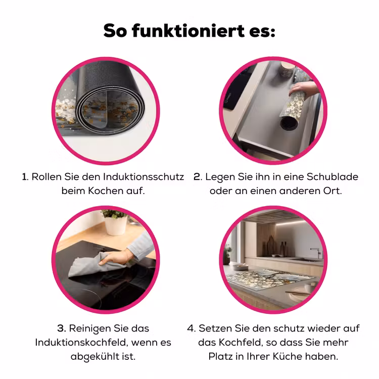 Boom - Bloemen - Wit - Natuur - Kunst Inductie beschermer vinyl 3mm middel -zzzzzzz-lf-werking