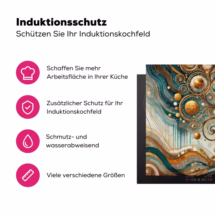 Levensboom - Boom - Abstract - Modern Inductie beschermer vinyl 3mm klein -zzzzzzz-lf-ups
