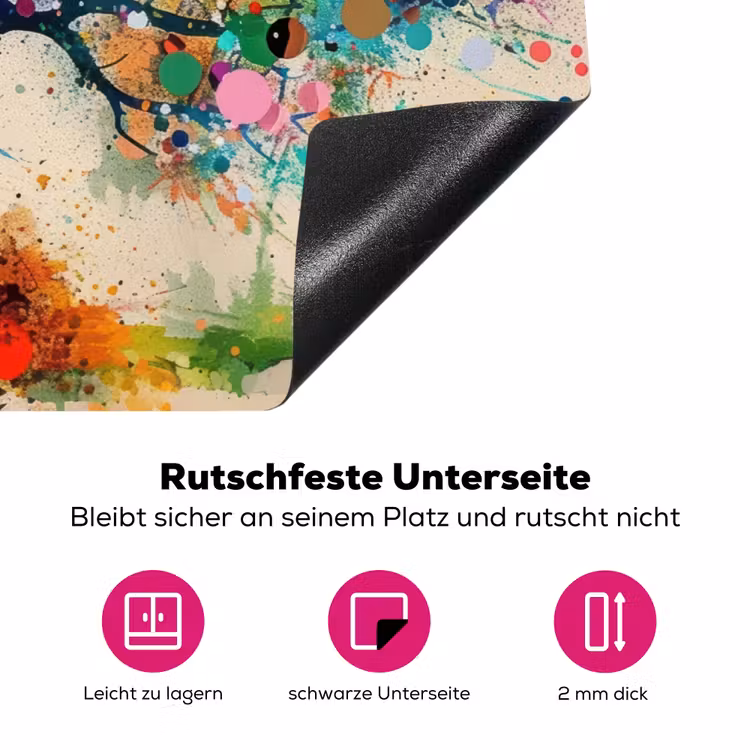 Levensboom - Natuur - Kleurrijk - Boom Inductie beschermer vinyl 3mm klein -zzzzzzz-lf-onderkant