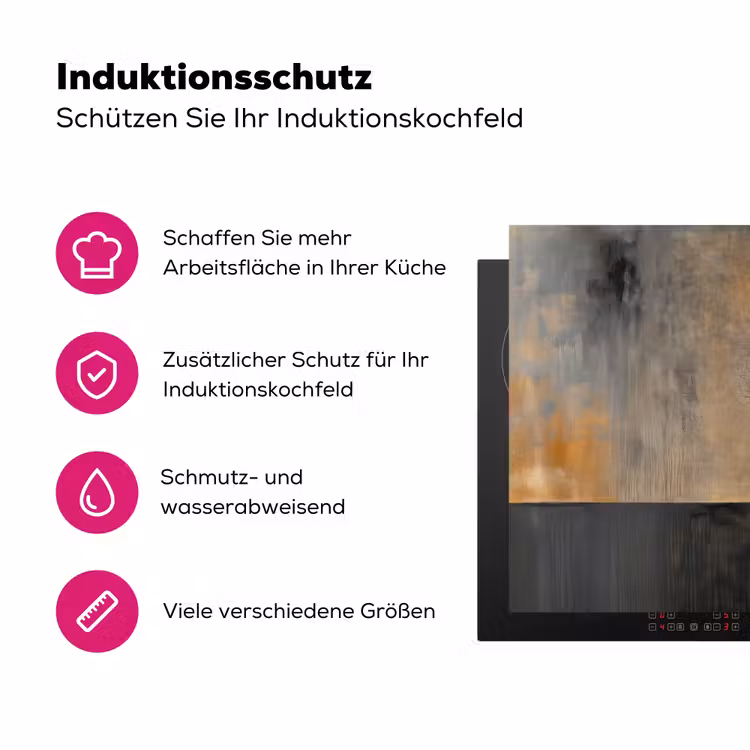 Boom - Vlakken - Takken - Kleurverloop Inductie beschermer vinyl 3mm klein -zzzzzzz-lf-ups
