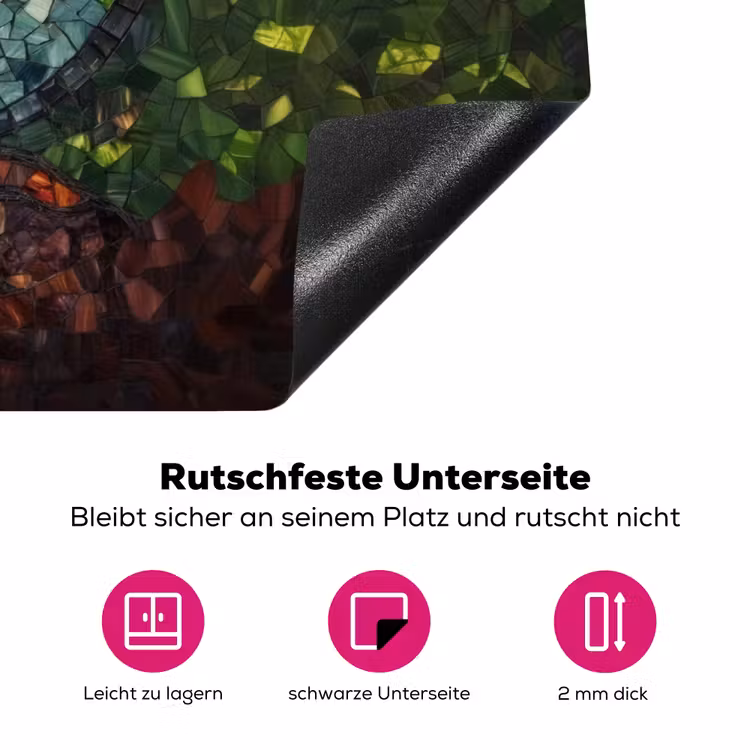 Boom - Seizoenen - Mozaïek - Bergen Inductie beschermer vinyl 3mm klein -zzzzzzz-lf-onderkant