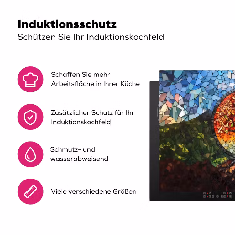 Boom - Seizoenen - Mozaïek - Bergen Inductie beschermer vinyl 3mm klein -zzzzzzz-lf-ups