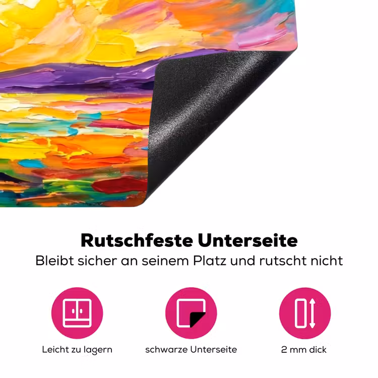 Boom - Landschap - Natuur - Abstract - Kleurrijk Inductie beschermer vinyl 3mm klein -zzzzzzz-lf-onderkant