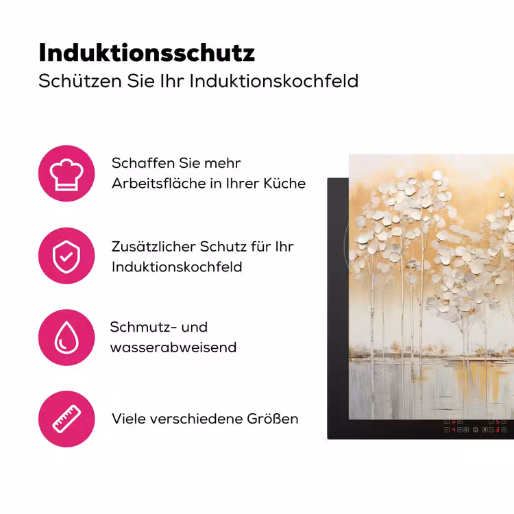 Bomen - Kunst - Acryl - Natuur Inductie beschermer vinyl 3mm klein -zzzzzzz-lf-ups