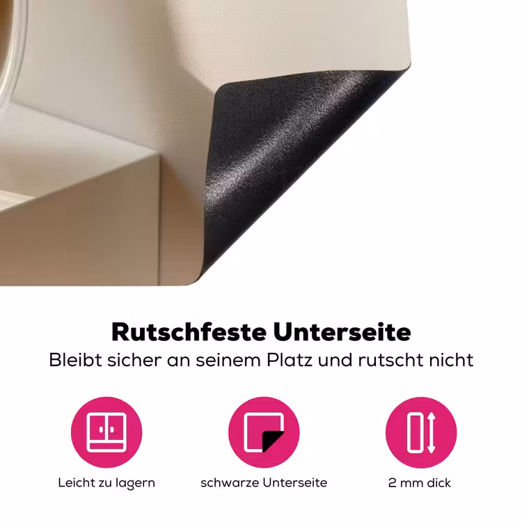 Mok - Latte - Minimalistisch - Schaduw Inductie beschermer vinyl 3mm klein -zzzzzzz-lf-onderkant