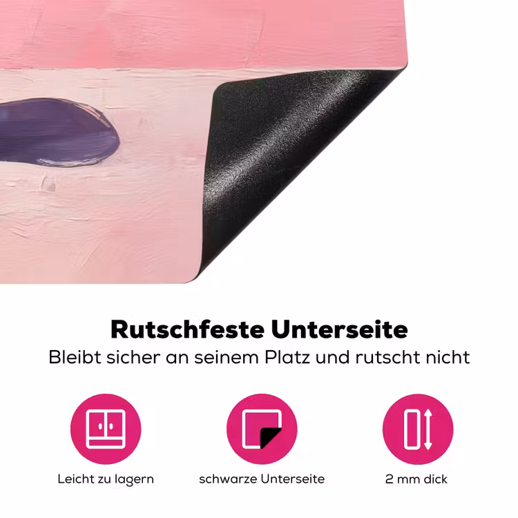Beker - Rietje - Minimalistisch - Groen Inductie beschermer vinyl 3mm klein -zzzzzzz-lf-onderkant