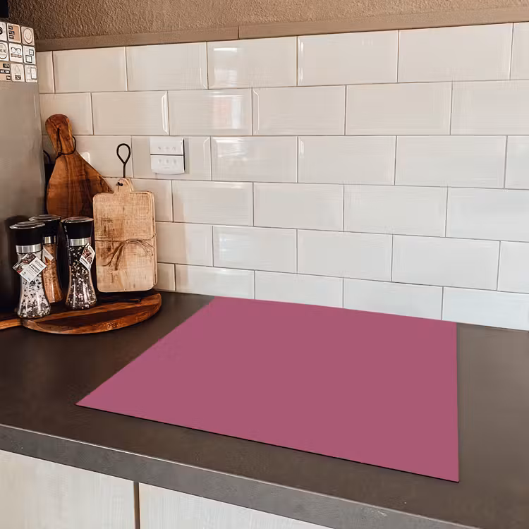 Berry - Roze -Pink Inductie beschermer vinyl 3mm middel 274 -sfeer3