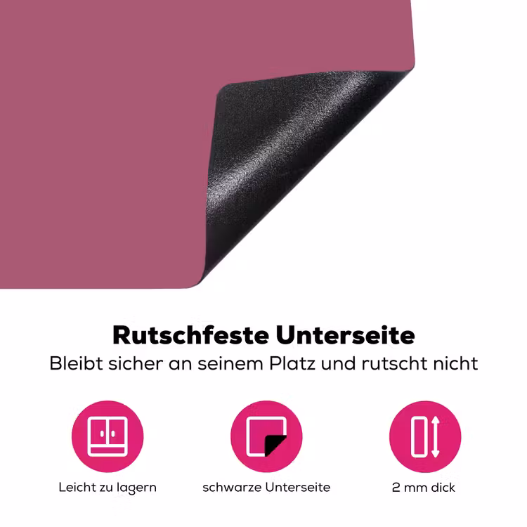Berry - Roze -Pink Inductie beschermer vinyl 3mm middel 274 -zzzzzzz-lf-onderkant