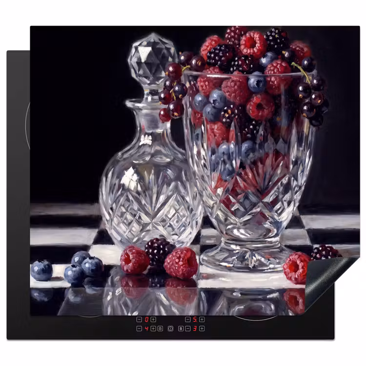 Herdabdeckplatte - Beeren – Kristall – Stillleben - Bessen - Kristal - Stilleven Inductie beschermer vinyl 3mm middel
