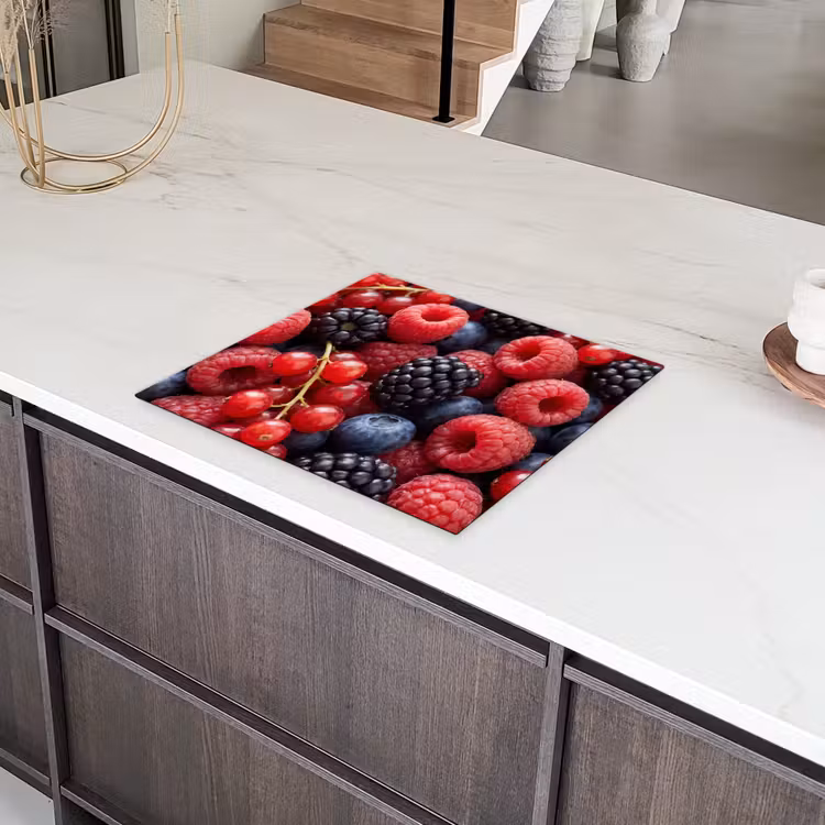 Bessen - Mix - Vers - Eten - Kleurrijk Inductie beschermer vinyl 3mm middel -sfeer8
