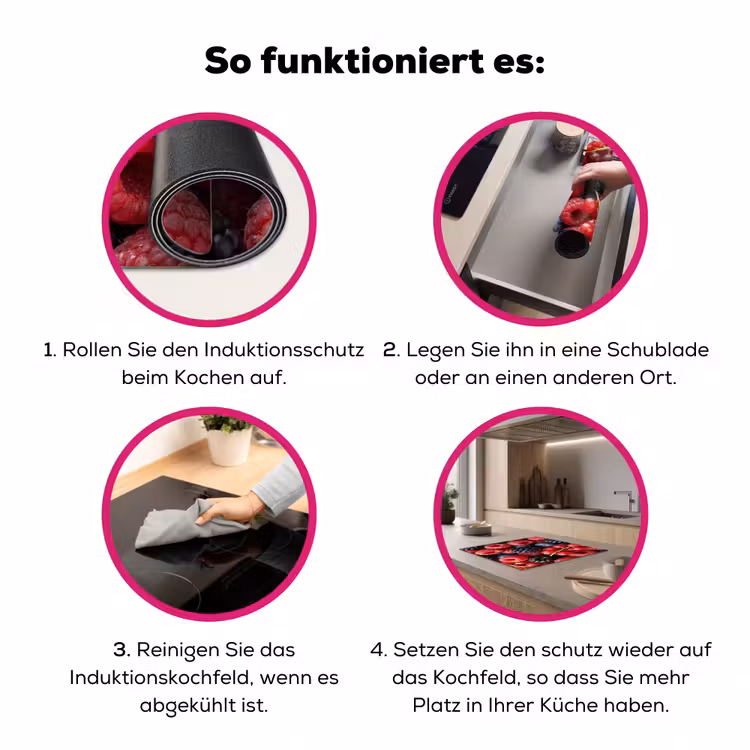 Bessen - Mix - Vers - Eten - Kleurrijk Inductie beschermer vinyl 3mm middel -zzzzzzz-lf-werking