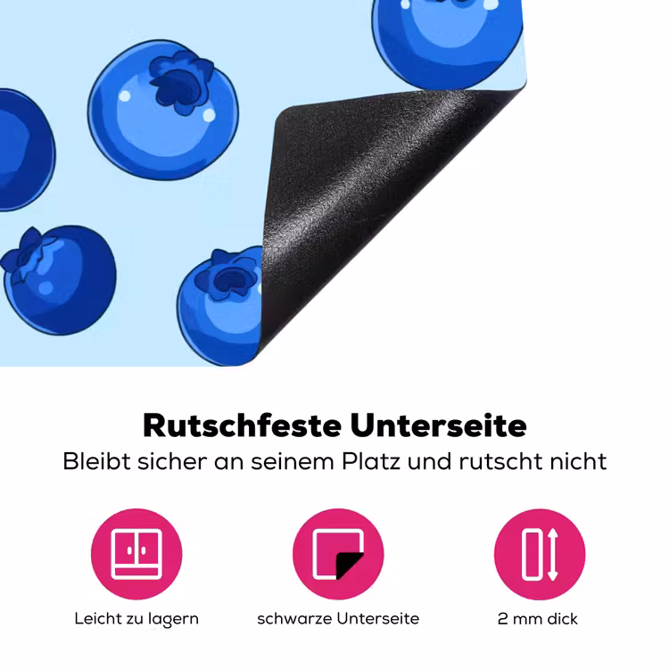 Bessen - Modern - Blauw Inductie beschermer vinyl 3mm klein 276 -zzzzzzz-lf-onderkant