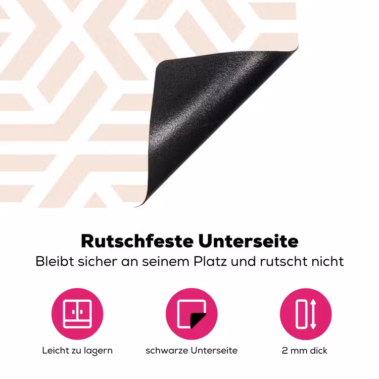 Beige - Geometrie - Patronen - Abstract Inductie beschermer vinyl 3mm klein 276 -zzzzzzz-lf-onderkant