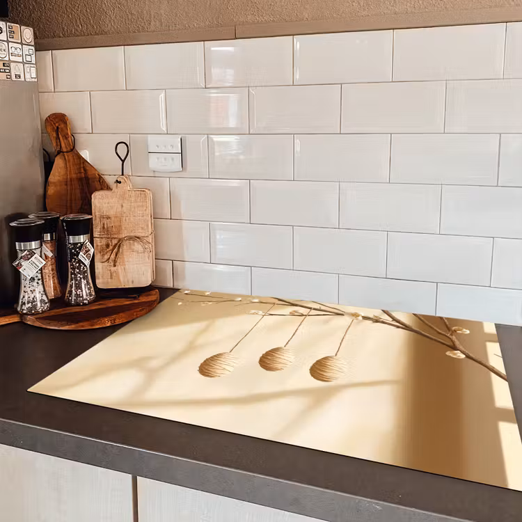 Beige - Paastak - Eieren Inductie beschermer vinyl 3mm klein -sfeer3