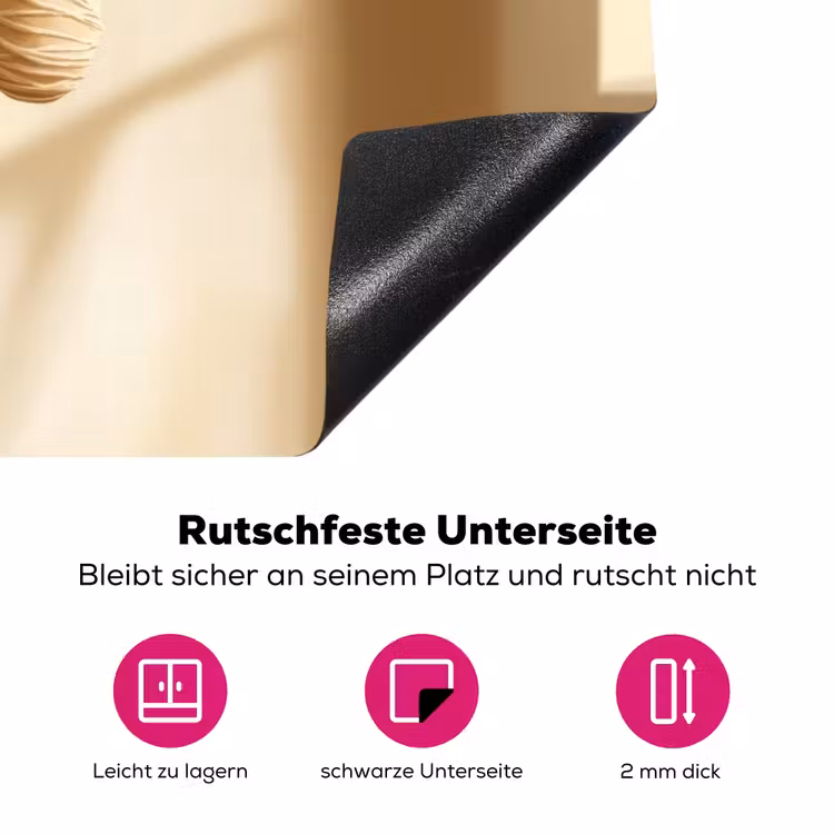 Beige - Paastak - Eieren Inductie beschermer vinyl 3mm klein -zzzzzzz-lf-onderkant
