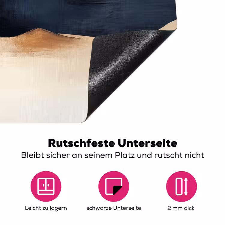Bergen - Donkerblauw - Landschap Inductie beschermer vinyl 3mm klein -zzzzzzz-lf-onderkant