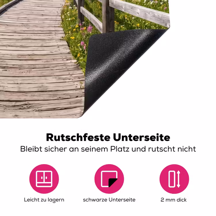 Bergen - Meer - Landschap - Blauw Inductie beschermer vinyl 3mm klein -zzzzzzz-lf-onderkant