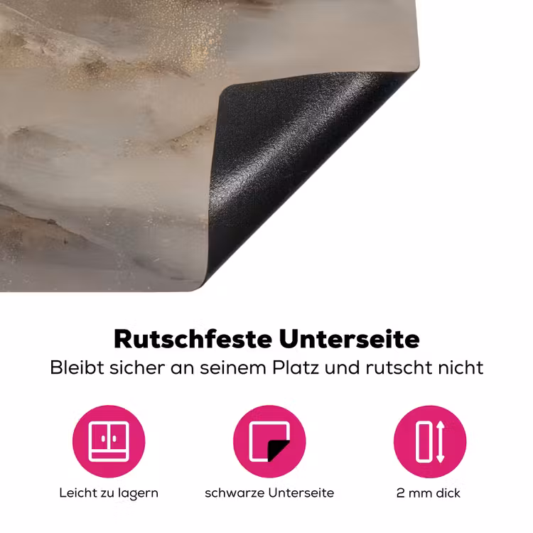 Berglandschap - Mist - Penseelstreken Inductie beschermer vinyl 3mm klein -zzzzzzz-lf-onderkant