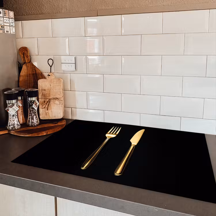 Bestek - Goud - Mes - Vork Inductie beschermer vinyl 3mm klein -sfeer3