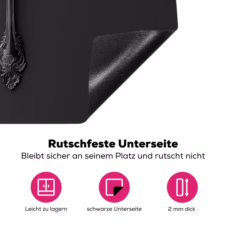 Bestek - Zwart Inductie beschermer vinyl 3mm klein -zzzzzzz-lf-onderkant