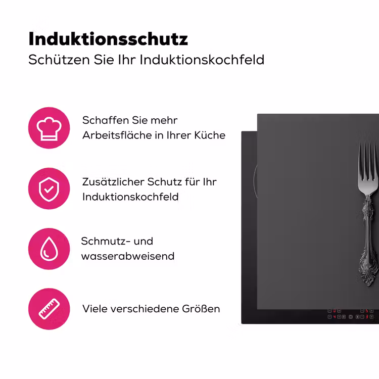 Bestek - Zwart Inductie beschermer vinyl 3mm klein -zzzzzzz-lf-ups