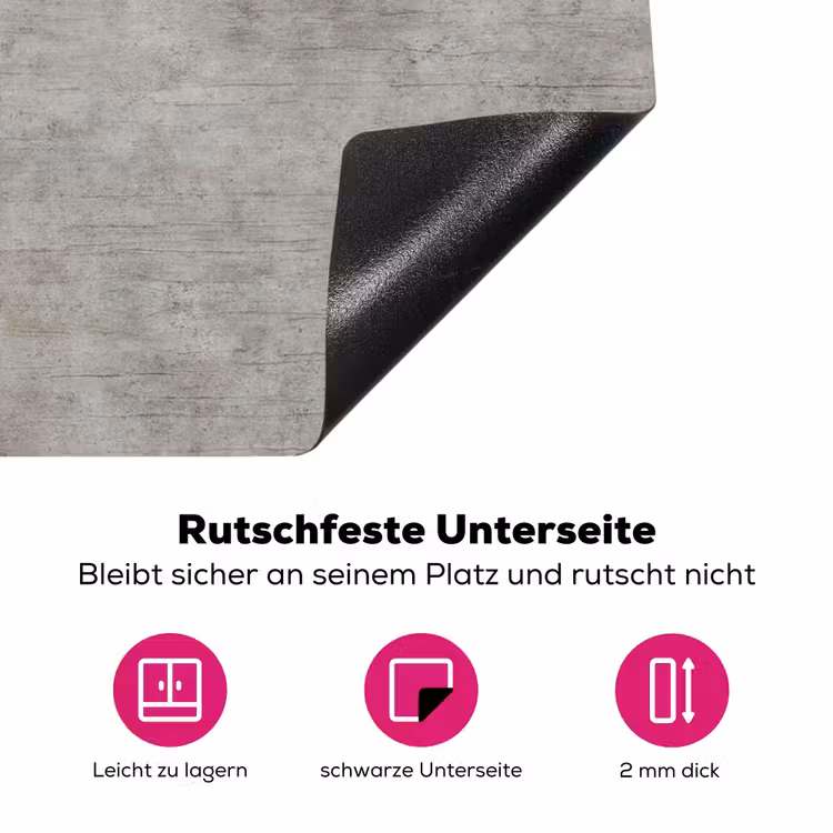 Beton - Oud - Grijs - Patronen Inductie beschermer vinyl 3mm klein 276 -zzzzzzz-lf-onderkant