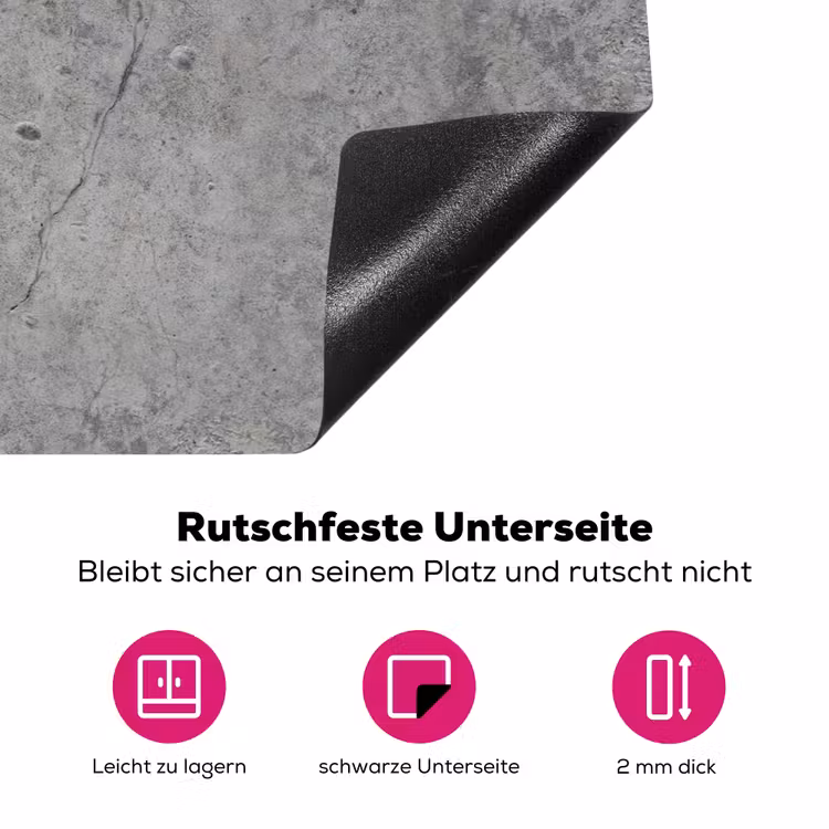 Beton - Antiek - Patronen Inductie beschermer vinyl 3mm klein 276 -zzzzzzz-lf-onderkant