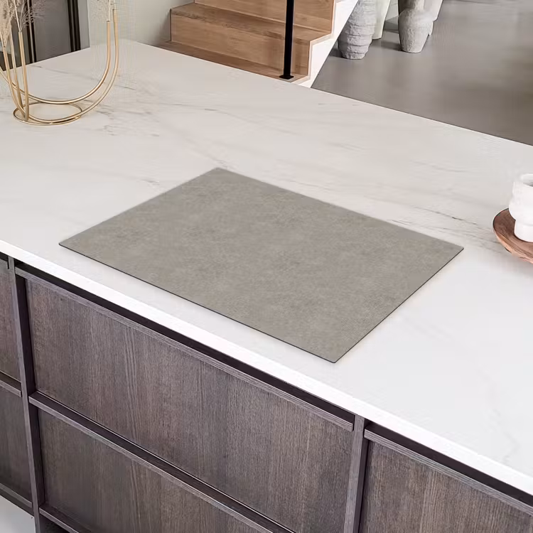 Beton - Grijs - Patronen - Industrieel Inductie beschermer vinyl 3mm klein 276 -sfeer8