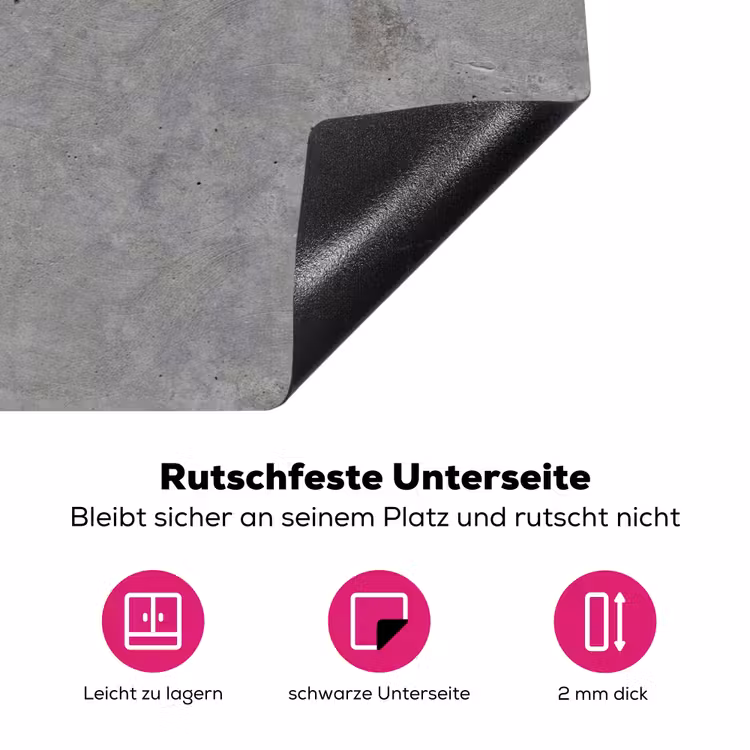 Beton - Industrieel - Patronen Inductie beschermer vinyl 3mm klein 276 -zzzzzzz-lf-onderkant