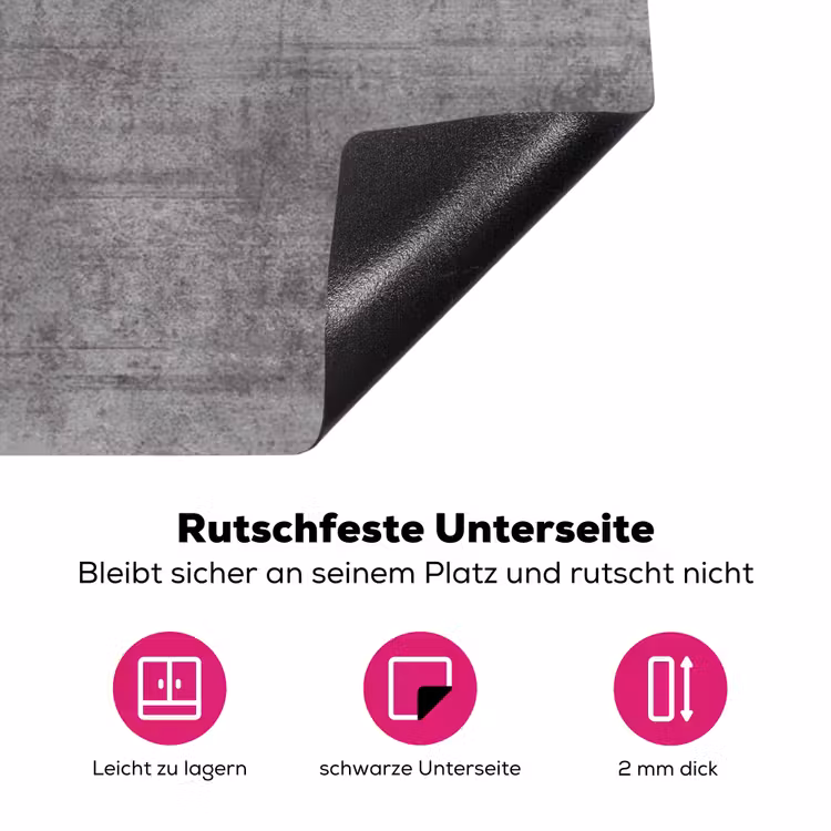 Beton - Patroon - Antiek Inductie beschermer vinyl 3mm klein 276 -zzzzzzz-lf-onderkant