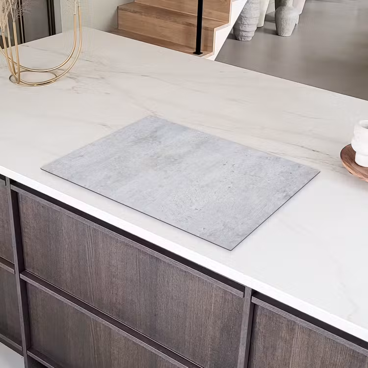 Beton - Textuur - Achtergrond - Grijs - Industrieel Inductie beschermer vinyl 3mm klein -sfeer8