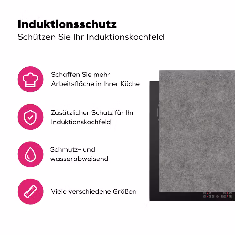 Beton - Textuur - Patronen Inductie beschermer vinyl 3mm klein 276 -zzzzzzz-lf-ups