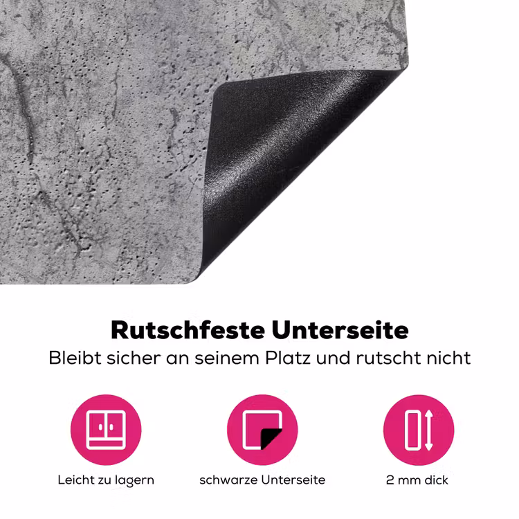 Beton - Muur - Industrieel - Patronen Inductie beschermer vinyl 3mm klein 276 -zzzzzzz-lf-onderkant