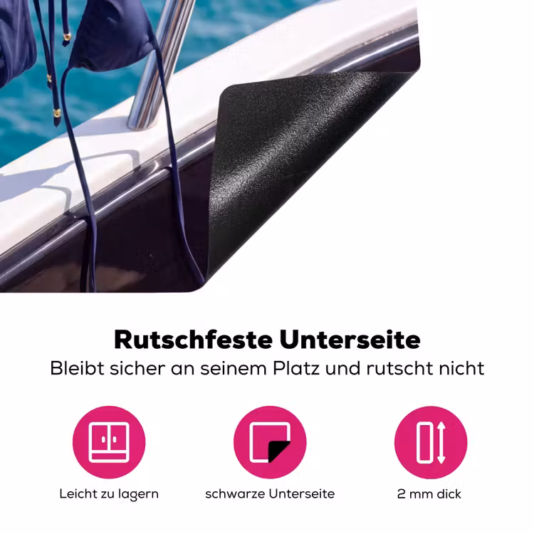 Bikini - Reling - Zee - Zomer - Blauw Inductie beschermer vinyl 3mm middel -zzzzzzz-lf-onderkant