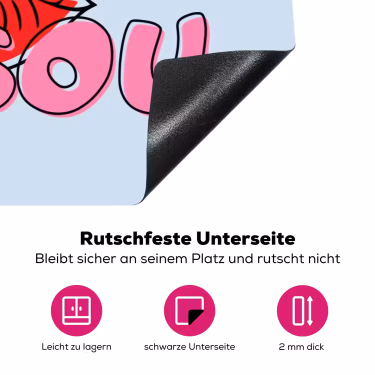 Bisou - Blauw - Roze - Lippen Inductie beschermer vinyl 3mm klein -zzzzzzz-lf-onderkant