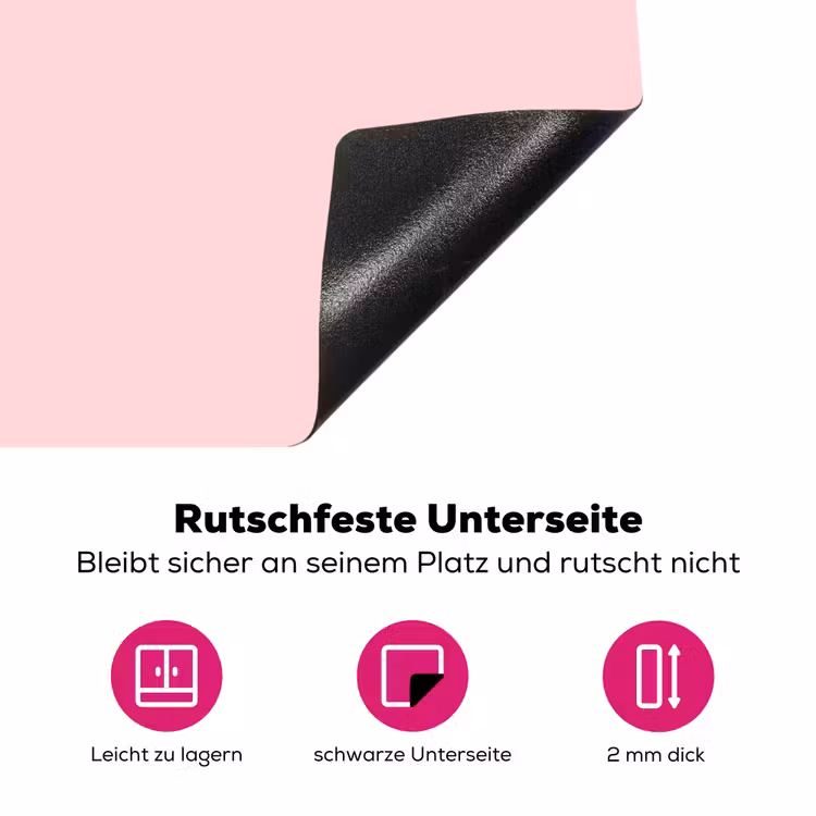 Blah - Bliksem - Roze Inductie beschermer vinyl 3mm klein -zzzzzzz-lf-onderkant