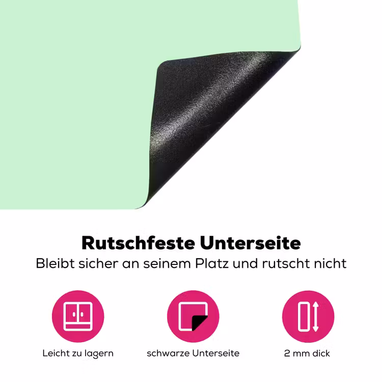 Pale - Mint - Groen Inductie beschermer vinyl 3mm middel 274 -zzzzzzz-lf-onderkant
