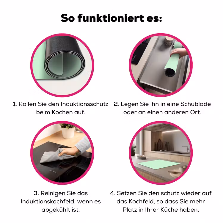 Pale - Mint - Groen Inductie beschermer vinyl 3mm middel 274 -zzzzzzz-lf-werking