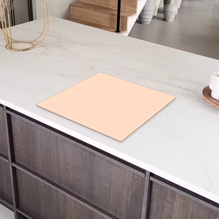 Pale - Peach - Nude Inductie beschermer vinyl 3mm middel 274 -sfeer8