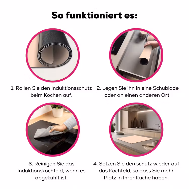 Pale - Peach - Nude Inductie beschermer vinyl 3mm middel 274 -zzzzzzz-lf-werking
