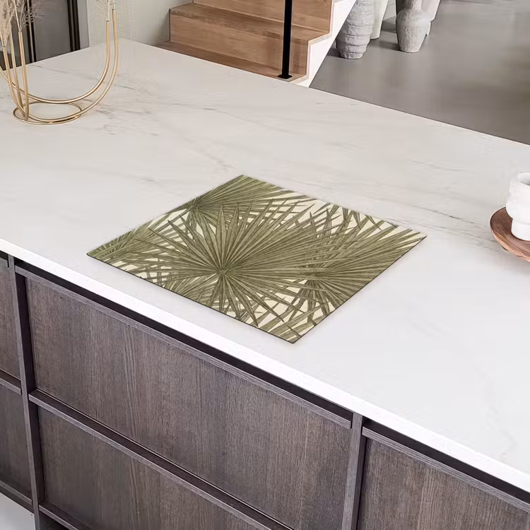 Blad - Tropisch - Patroon - Natuur - Groen Inductie beschermer vinyl 3mm middel -sfeer8