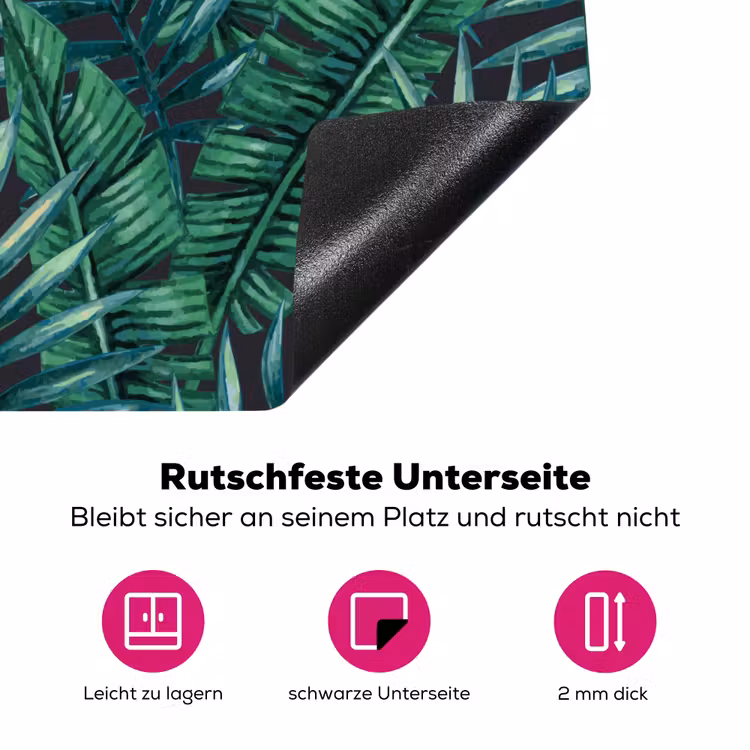 Bladeren - Inductie beschermer - Jungle - Tropical Inductie beschermer vinyl 3mm middel -zzzzzzz-lf-onderkant