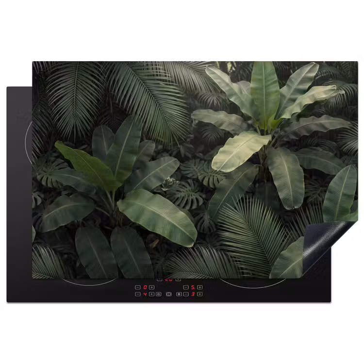 Bladeren - Groen - Tropisch - Natuur Inductie beschermer vinyl 3mm klein -3d