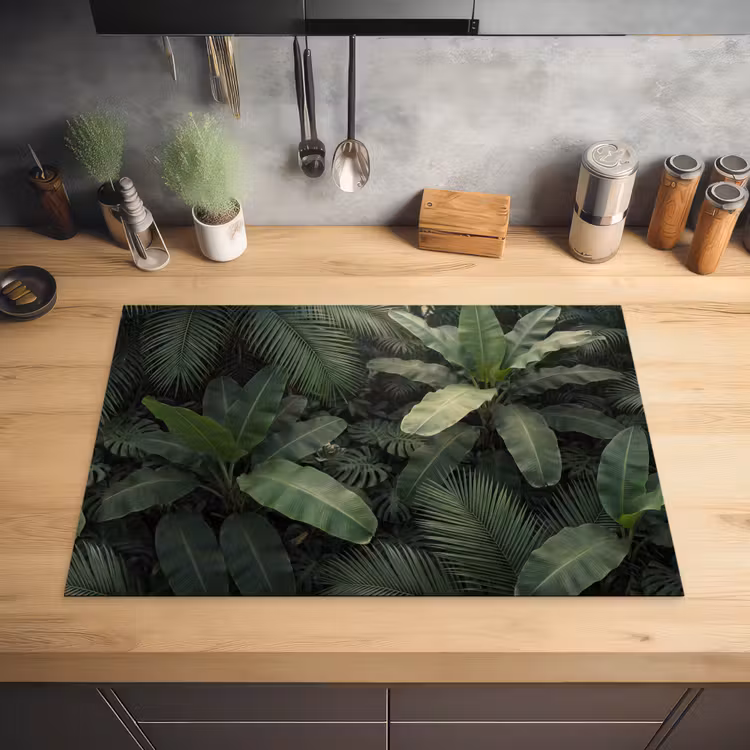 Bladeren - Groen - Tropisch - Natuur Inductie beschermer vinyl 3mm klein -sfeer5
