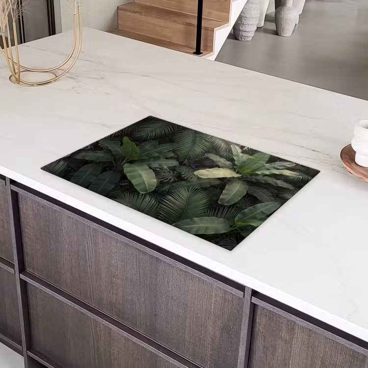Bladeren - Groen - Tropisch - Natuur Inductie beschermer vinyl 3mm klein -sfeer8
