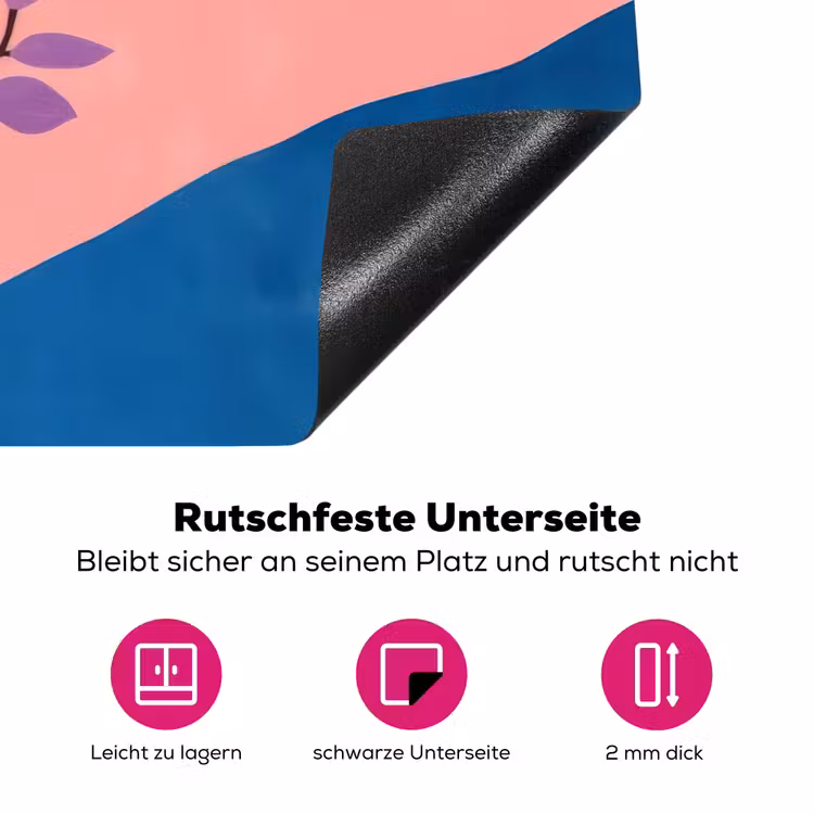 Bladeren - Zon - Abstracte vormen Inductie beschermer vinyl 3mm klein -zzzzzzz-lf-onderkant