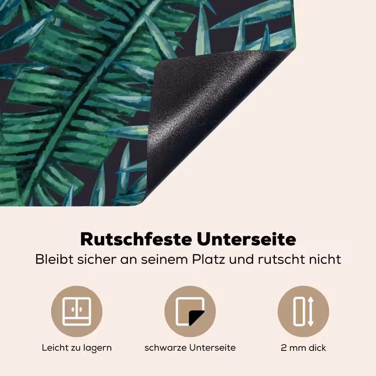 Bladeren - Tropical - Jungle Inductie beschermer vinyl 3mm klein -tsfeer4_DE