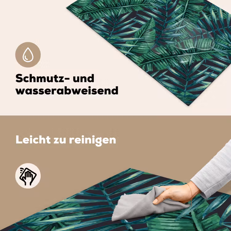Bladeren - Tropical - Jungle Inductie beschermer vinyl 3mm klein -tsfeer6_DE