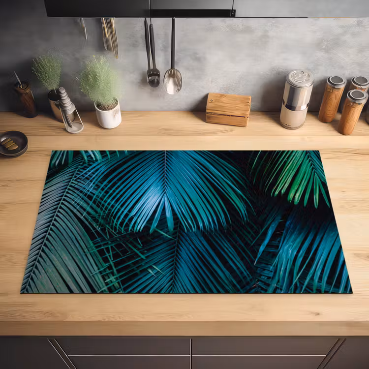 Bladeren - Tropisch - Jungle -  Natuur Inductie beschermer vinyl 3mm klein -sfeer5